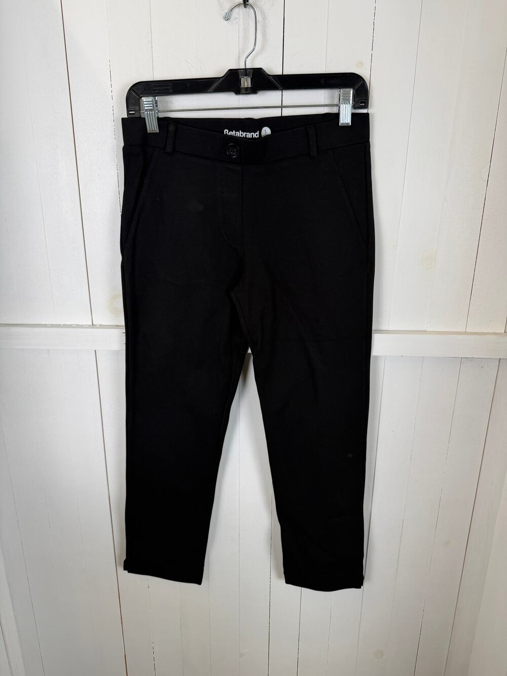 Betabrand Black Capri Pants Women's Size S Nylon NWOT